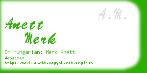 anett merk business card